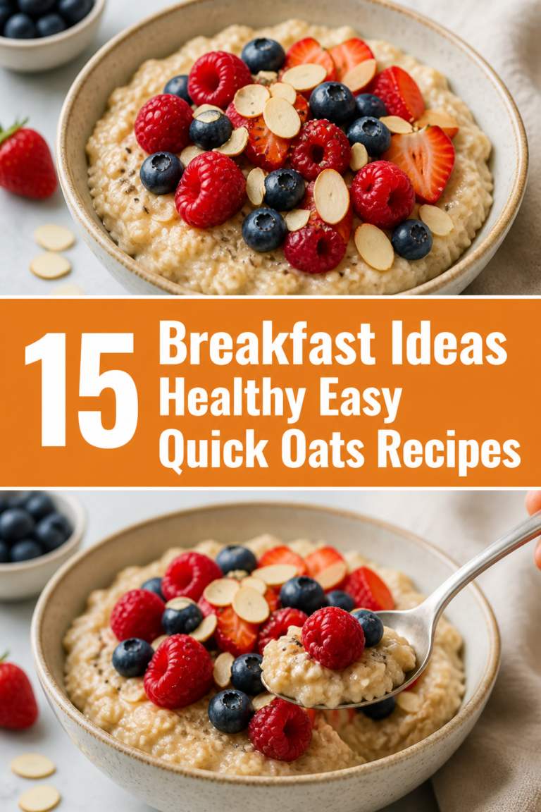 🥣 15 Breakfast Ideas Healthy Easy Quick Oats Recipes