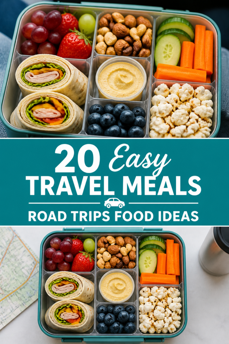 🚗 20 Easy Travel Meals Road Trips Food Ideas