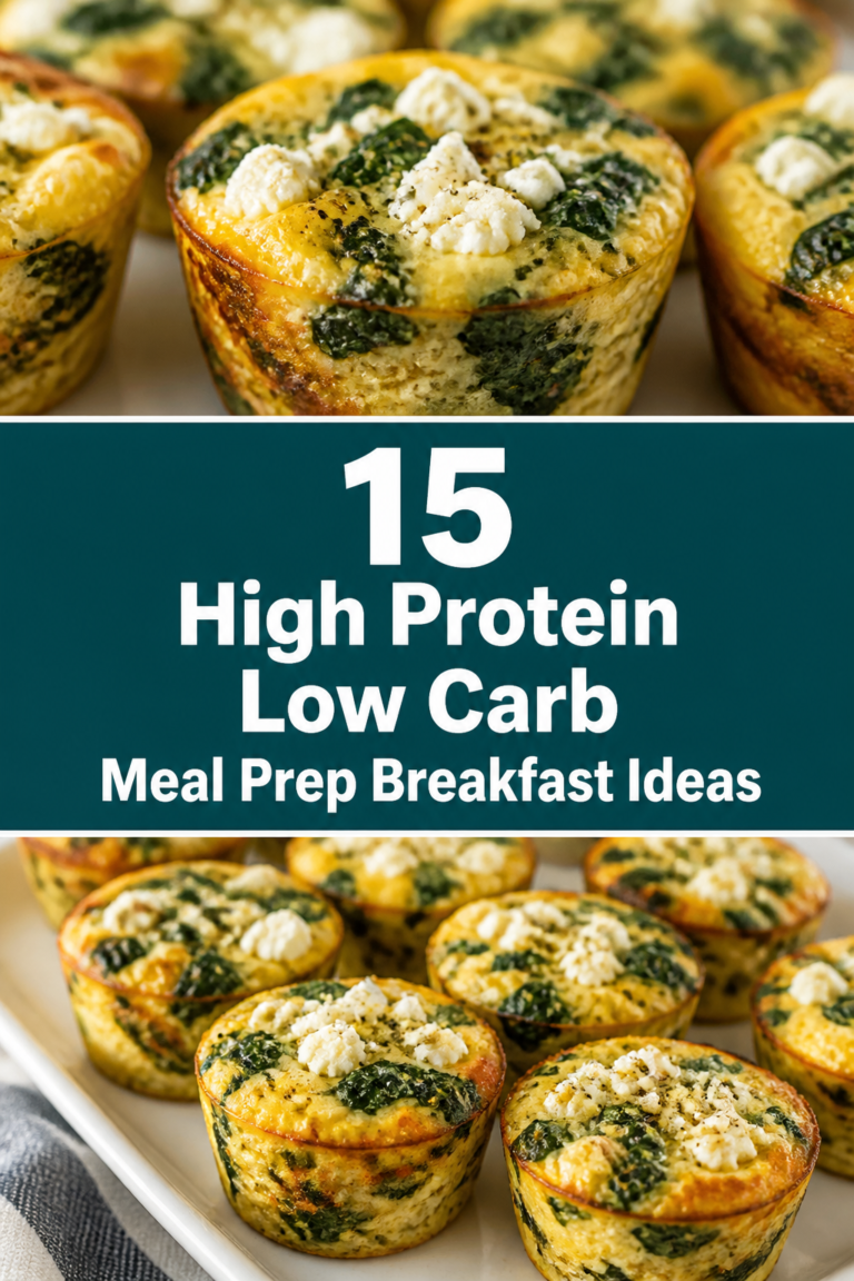 🍳 15 High Protein Low Carb Meal Prep Breakfast Ideas
