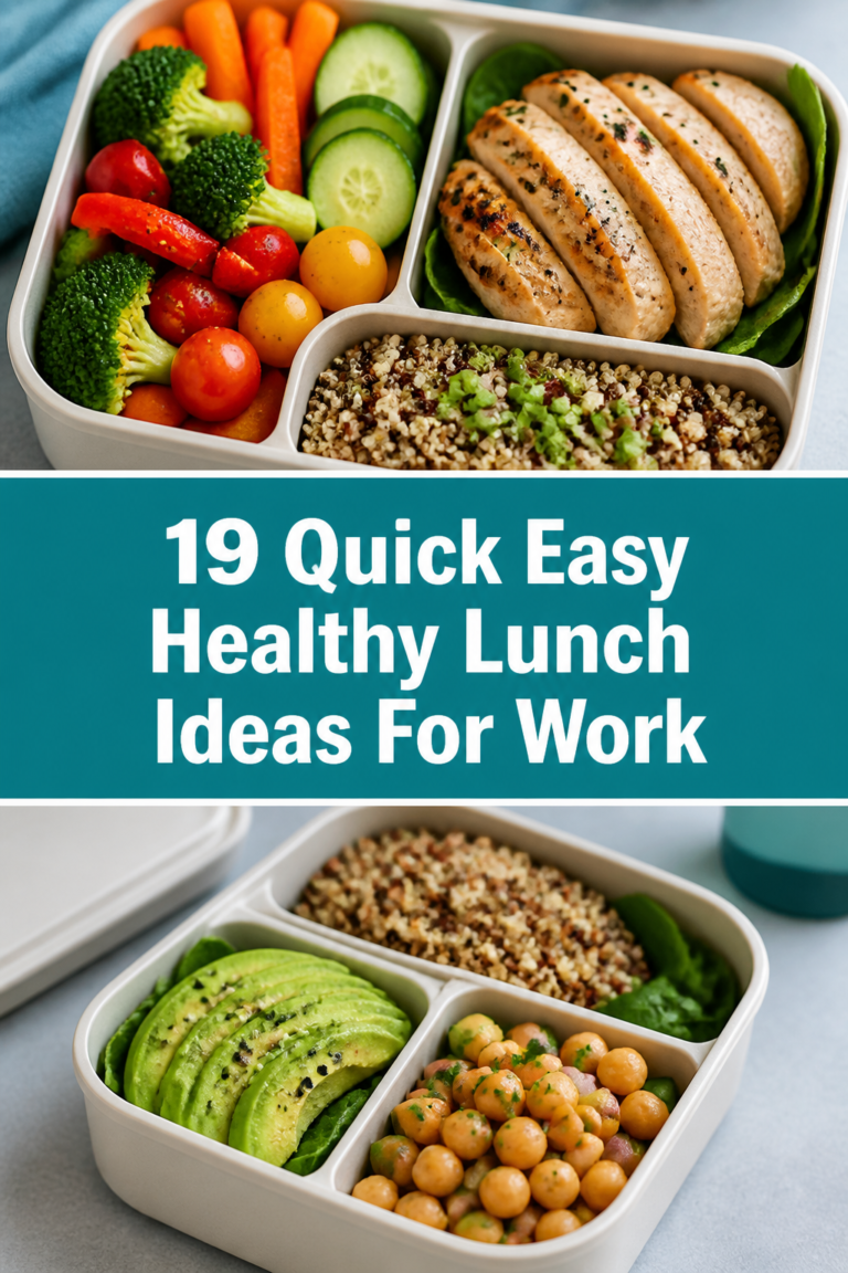 🍎 19 Quick Easy Healthy Lunch Ideas For Work