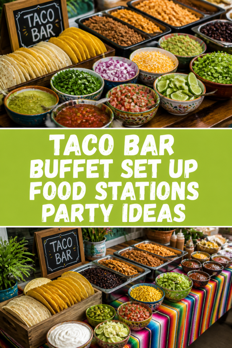 🌮 20 Taco Bar Buffet Set Up Food Stations Party Ideas