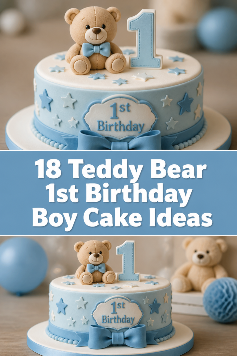 🐻 18 Teddy Bear 1st Birthday Boy Cake Ideas