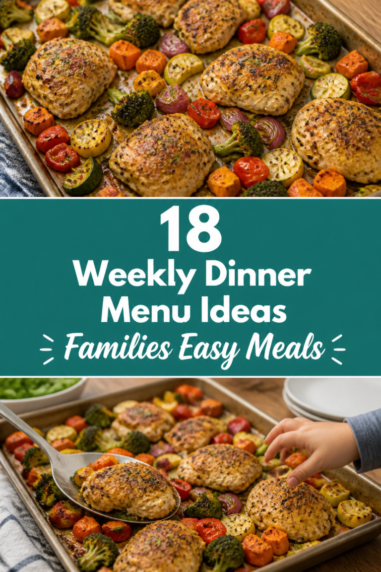 🍽️ 18 Weekly Dinner Menu Ideas Families Easy Meals