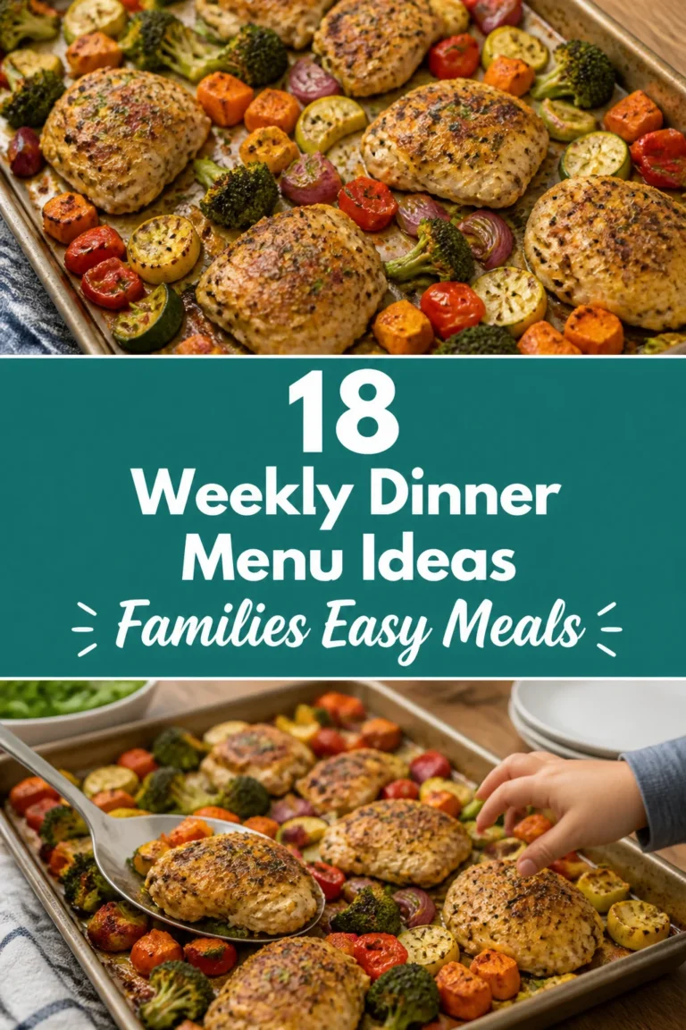 🍽️ 18 Weekly Dinner Menu Ideas Families Easy Meals
