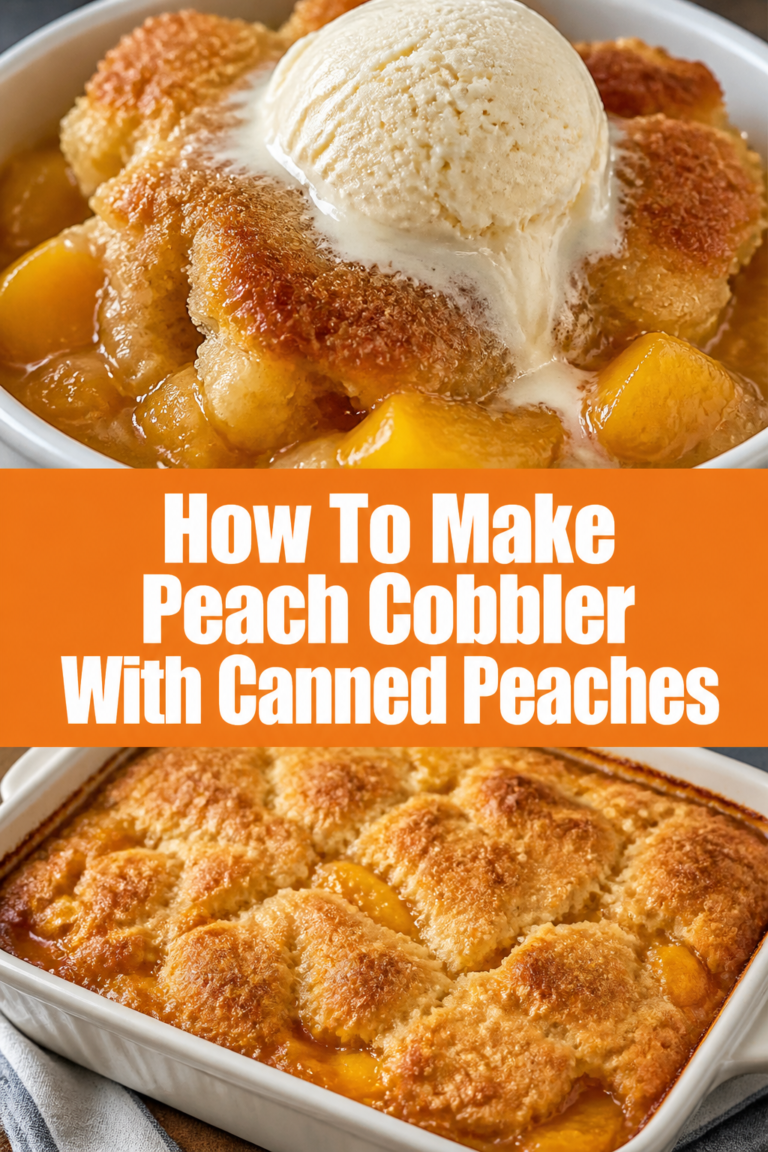 🍑 How To Make Peach Cobbler With Canned Peaches